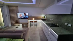 TV a/nebo společenská místnost v ubytování Apartment No. 29 - Riviéra Lipno nad Vltavou 511