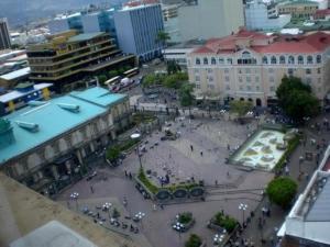 Ein allgemeiner Blick auf San José oder ein Stadtblick von des Hotels aus