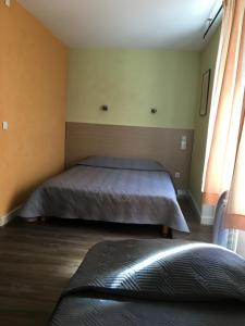 Postel nebo postele na pokoji v ubytování Hôtel Au Val De Saône Free Parking