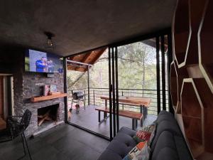 Un lugar para sentarse en Cabañas San Marcos