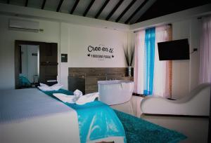 Postel nebo postele na pokoji v ubytování Hotel Jade Spa