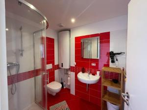 Kúpeľňa v ubytovaní Apartmán 7