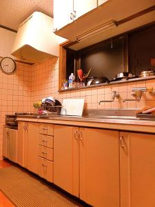 Kuchyň nebo kuchyňský kout v ubytování Aoshima Guesthouse Hooju