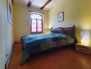 Ein Bett oder Betten in einem Zimmer der Unterkunft BlaukehlchenBleibe
