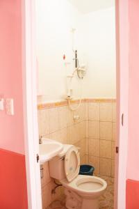 Baybay的住宿－拜拜市GV酒店，一间带卫生间和水槽的浴室