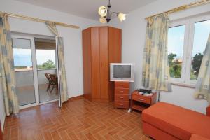 Televízia a/alebo spoločenská miestnosť v ubytovaní Apartments with a parking space Njivice, Krk - 5458