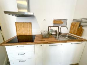 kuchnia ze zlewem i blatem w obiekcie CAIROLI BOUTIQUE APARTMENT w Rzymie +16 zdjęć