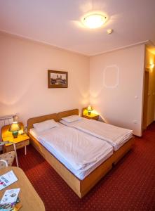 Кровать или кровати в номере Platan Hotel