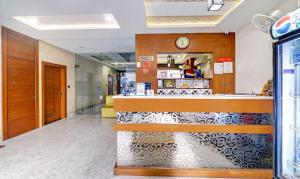 a lobby of a hospital with a reception counter at Itsy By Treebo - Anjali Mahal 500 Mtrs From Mathura Railway Station in Mathura