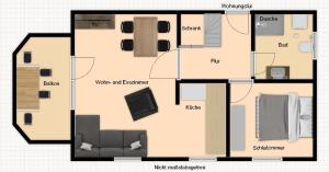Grundriss der Unterkunft FeWo FriesenSPOt