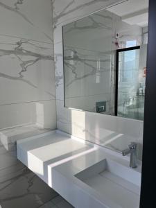 Koupelna v ubytování Kubi Hotel