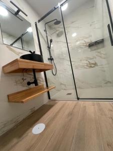 Ванная комната в Hostal Montevideo beachfront