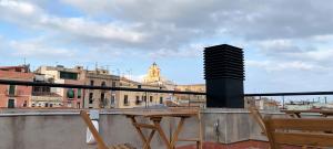 Balkón alebo terasa v ubytovaní Apartamento 1 en la muralla romana junto a la Catedral