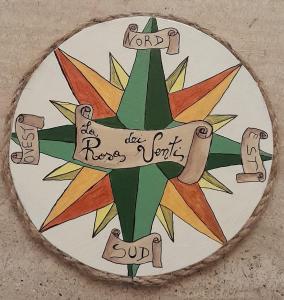 a plate with a cactus with words on it at La Rosa dei Venti in Ortona