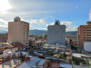 a view of a city with tall buildings at Parque Hotel in San Salvador de Jujuy