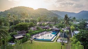 an aerial view of a resort with a swimming pool at Gajapuri Resort & Spa in Ko Chang
