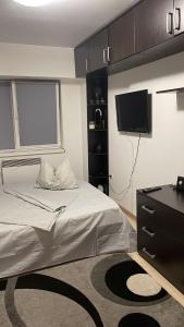 TV a/nebo společenská místnost v ubytování Apartament Milan