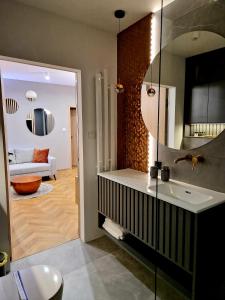 Kúpeľňa v ubytovaní Apartament Zamojski Rynek 21
