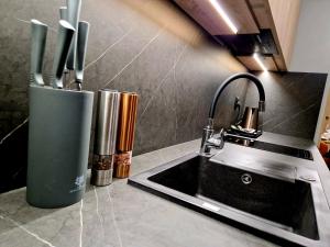 Kuchyňa alebo kuchynka v ubytovaní Apartament Zamojski Rynek 21