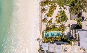 an aerial view of the beach and the ocean at Passion Boutique Hotel Zanzibar - Adults Only in Jambiani