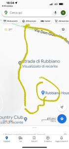 斯波萊托的住宿－Rubbiano House，带有地图的手机的截图