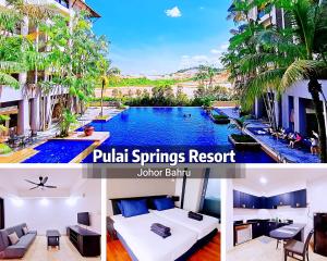 a villa with a swimming pool in ubud springs resort at Amazing View Resort Suites - Pulai Springs Resort in Skudai