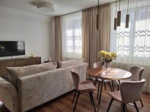 Posezení v ubytování Zelené apartmá v centru města České Budějovice
