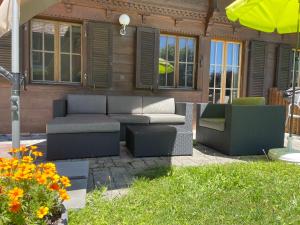 Istumisnurk majutusasutuses Chalet Solaria 2 bedrooms with mountain and garden view
