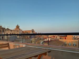 Balkón alebo terasa v ubytovaní Apartamento 1 en la muralla romana junto a la Catedral