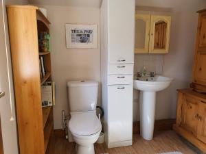 a bathroom with a toilet and a sink at Never to be booked in York