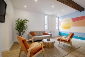 Ein Sitzbereich in der Unterkunft Magnifique appartement plein centre, calme, Netflix