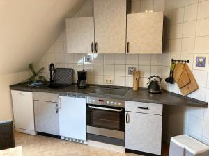 Kuchyň nebo kuchyňský kout v ubytování Ferien in Sachsen