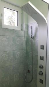 a bathroom with a shower with a window at Cozy, central 1-bedroom apartment in Timisoara, Romania in Timişoara +26 photos