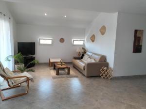 salon z kanapą i telewizorem w obiekcie COSY LODGE GITE APPARTEMENT MEUBLE CiTY BREAK w Tuluzie