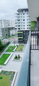 a view from a balcony of a building at Apartament Alexandra Ressidence in Oradea