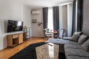 Кът за сядане в Luxury Vitosha Apartment