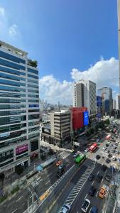 Vista general de Seül o vistes de la ciutat des de l'apartament