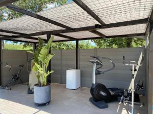 Fitness centrum a/nebo fitness zařízení v ubytování LES ROCHES DE BAUDISSET