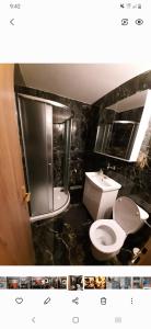 Koupelna v ubytování Apartmány Maksičky