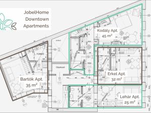 Plán poschodí v ubytovaní Jobelhome Apartments