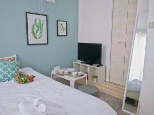 TV a/nebo společenská místnost v ubytování (A5)NEW OPEN☆中心エリアへ好アクセス　格安＆美室で快適空間　サービスアパ―トメントSAPPORO南8条A5