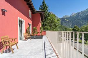 Ein allgemeiner Bergblick oder ein Berglick von des Hotels aus