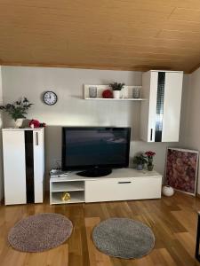 Televízia a/alebo spoločenská miestnosť v ubytovaní Apartman Tunja