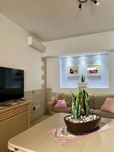 TV a/nebo společenská místnost v ubytování Dimora del Chiostro