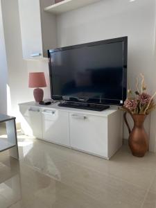 Televízia a/alebo spoločenská miestnosť v ubytovaní APARTMAN LOLA