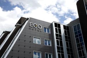 a building with the eo hotel written on it at Ego Hotel in Ancona