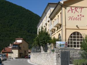 a hotel on the side of a mountain at Art Hotel in Villetta Barrea