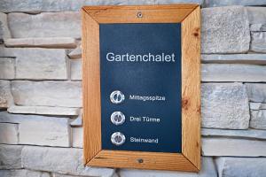 Certifikát, hodnocení, plakát nebo jiný dokument vystavený v ubytování Apartment Marent Garten Chalet