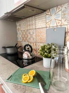 Kuchyň nebo kuchyňský kout v ubytování Apartmán NIKLAN