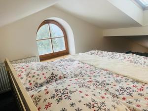 Postel nebo postele na pokoji v ubytování Apartmán KSlife